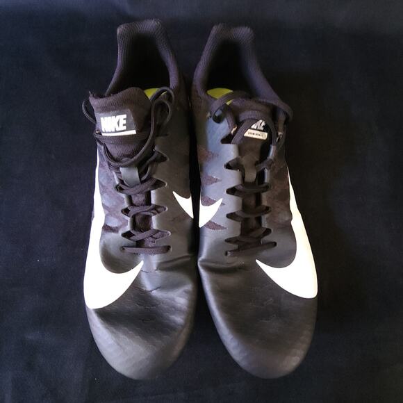 Men Nike Zoom Rival S Sprint Track And Field Spikes Shoes Black White Size 8 - Picture 2 of 6